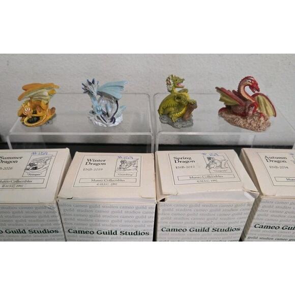 Miniature Bronze Enchantica Dragons by Munro Collectibles / Cameo Guild Studios